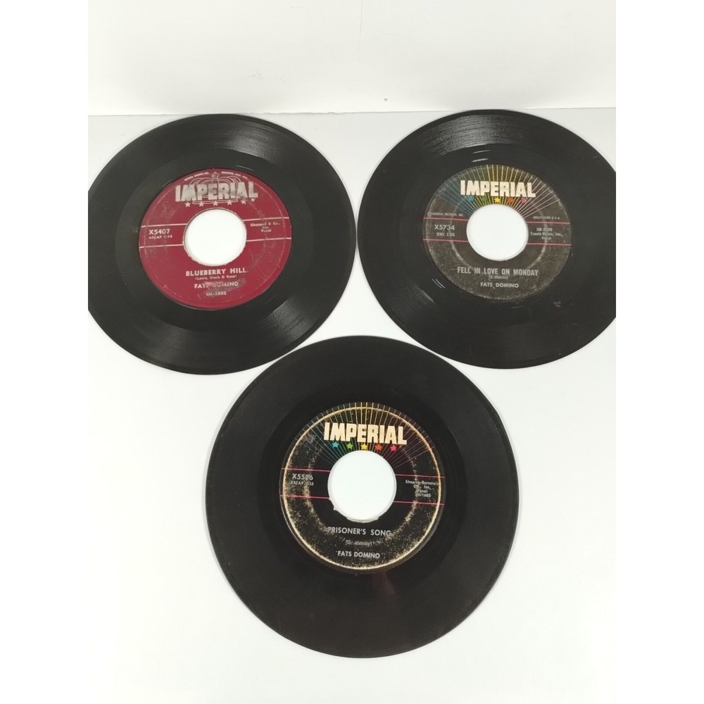 Lot  of 6 45's FATS DOMINO Etta James Sammy Davis Platters Used Untested Read